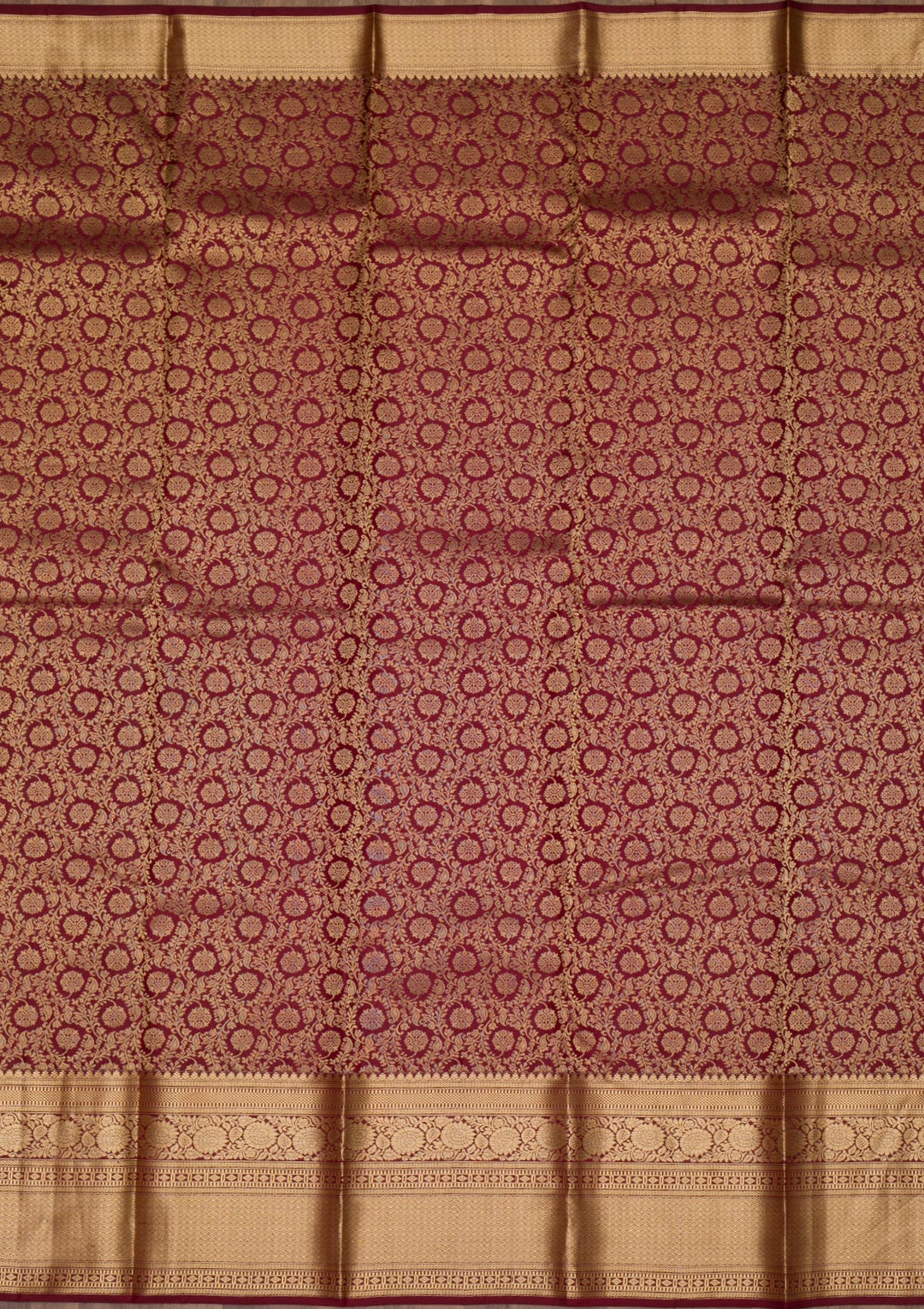 Brown Zariwork Pure Silk Saree