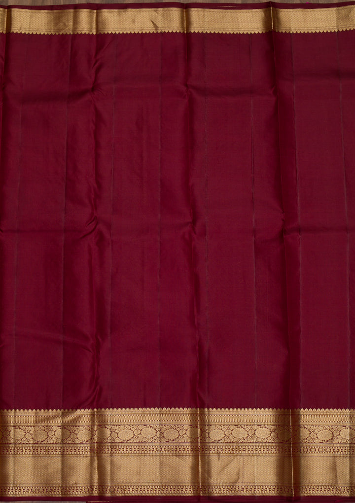 Brown Zariwork Pure Silk Saree