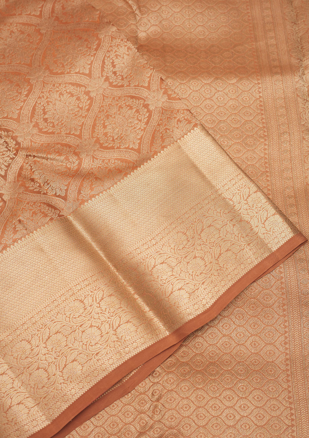 Brown Zariwork Pure Silk Saree