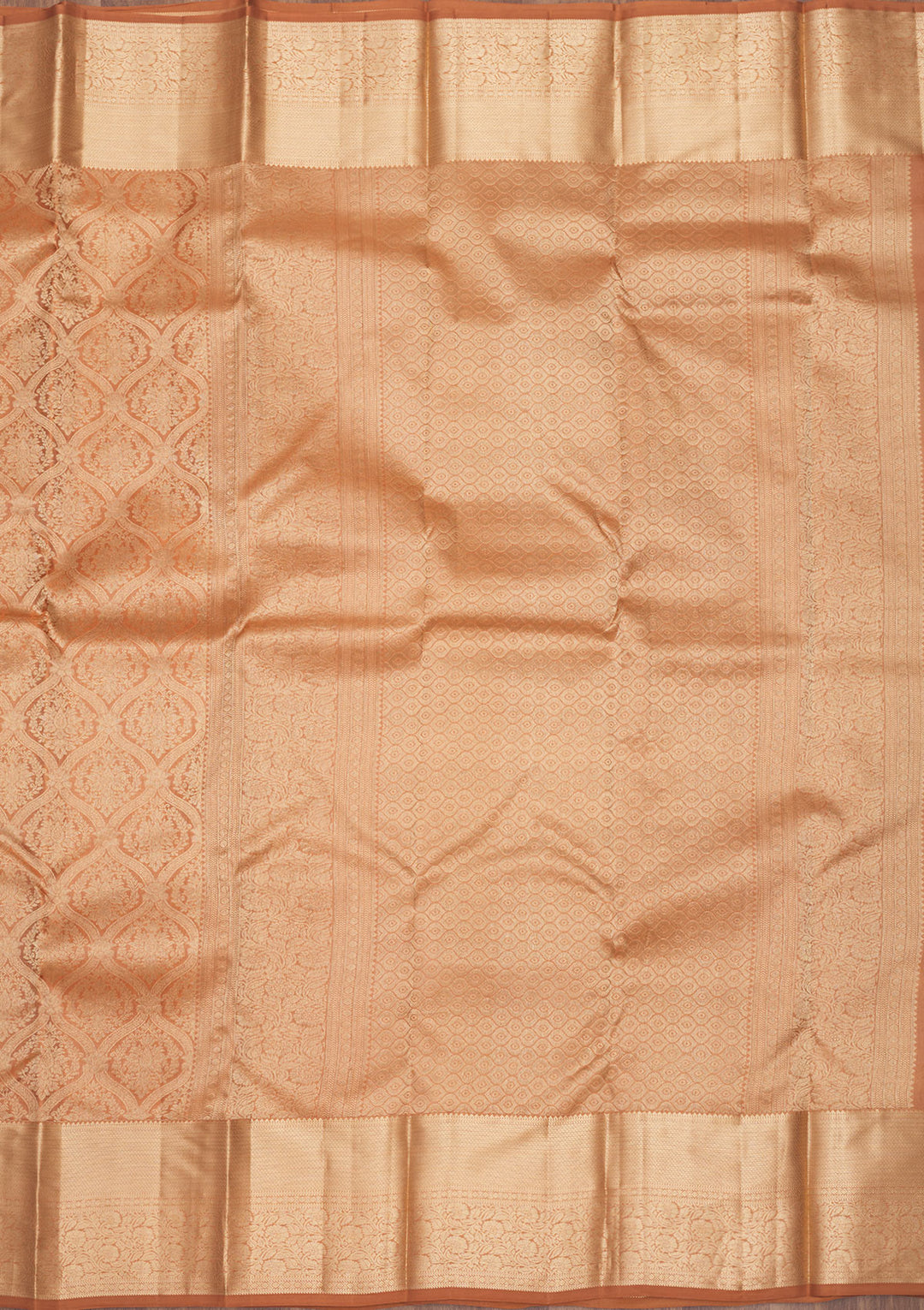 Brown Zariwork Pure Silk Saree