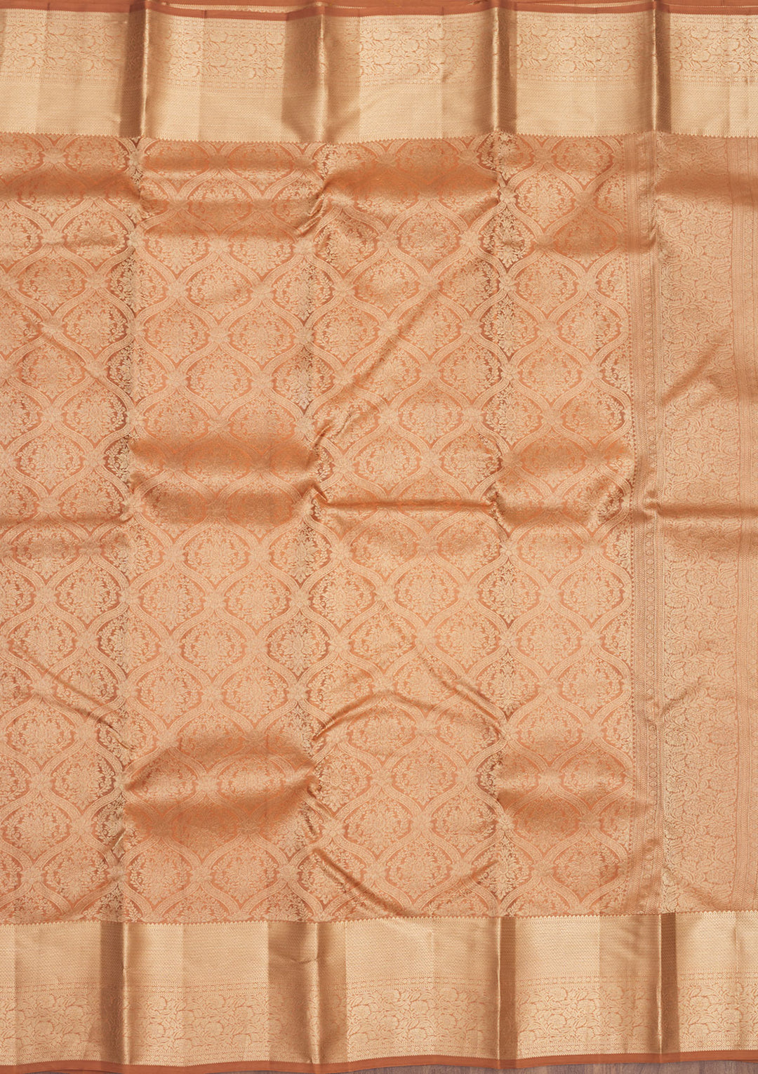 Brown Zariwork Pure Silk Saree