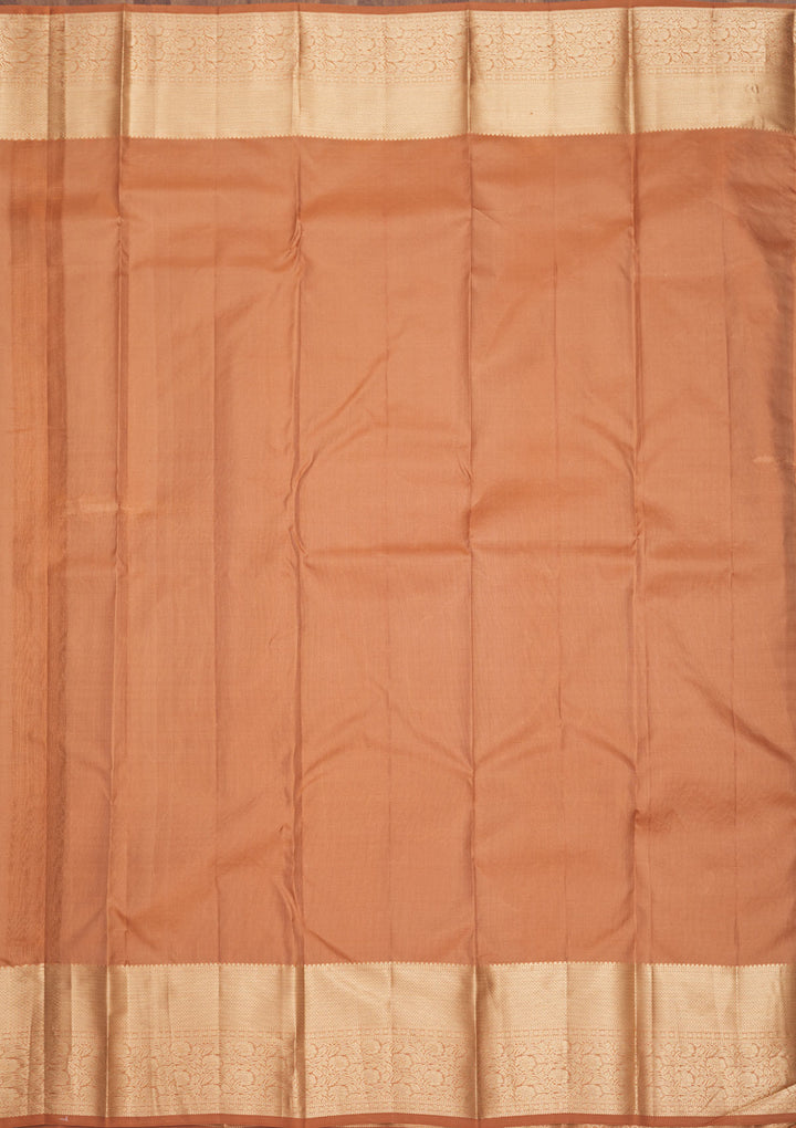 Brown Zariwork Pure Silk Saree