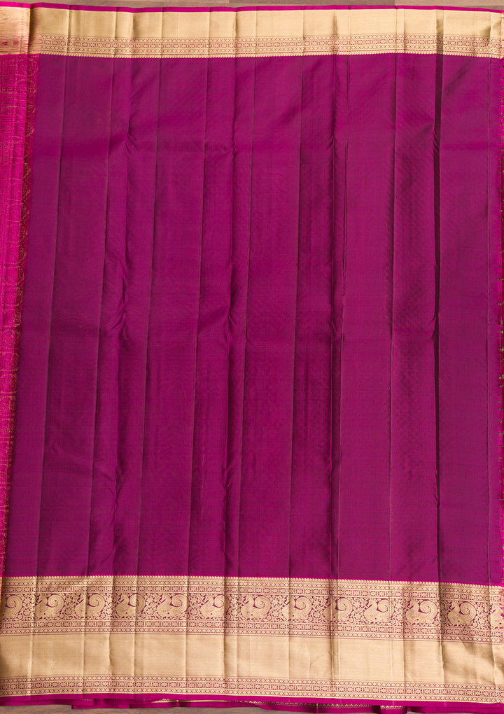 Brown Zariwork Pure Silk Saree-Koskii