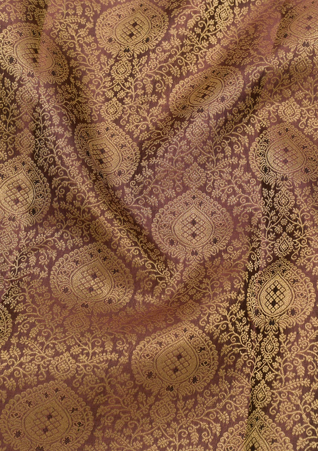 Brown Zariwork Pure Silk Saree