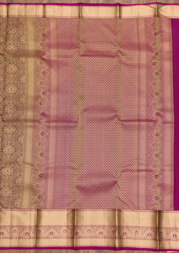 Brown Zariwork Pure Silk Saree