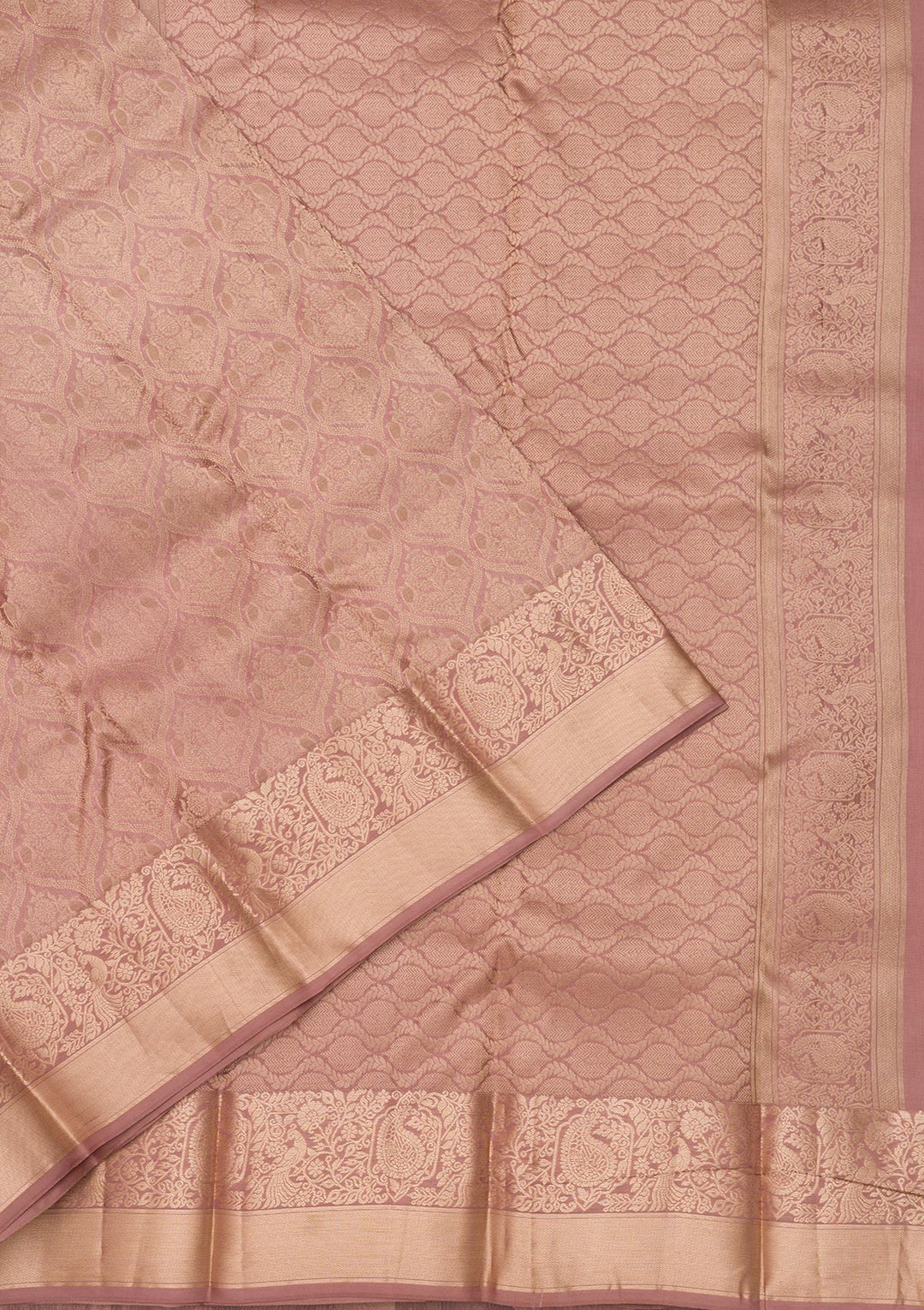 Brown Zariwork Pure Silk Saree