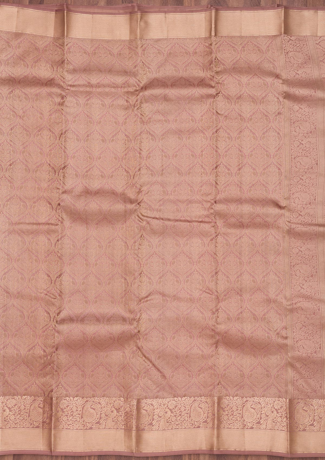 Brown Zariwork Pure Silk Saree