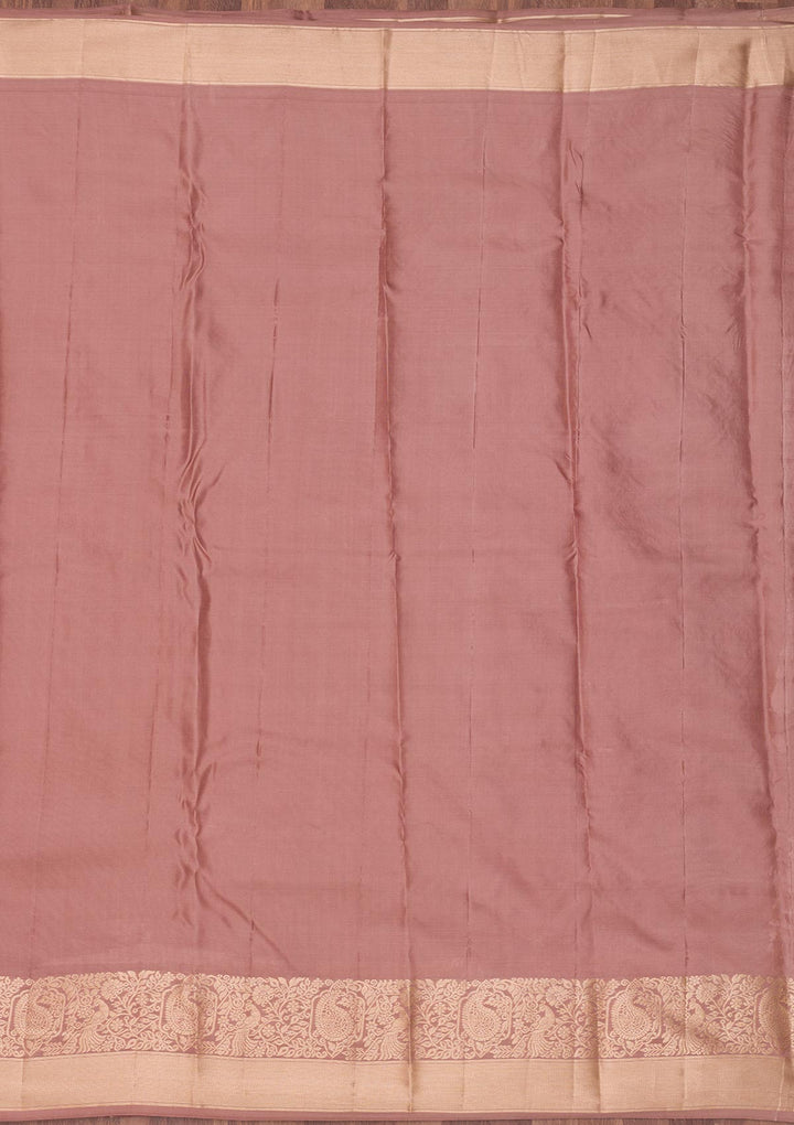 Brown Zariwork Pure Silk Saree