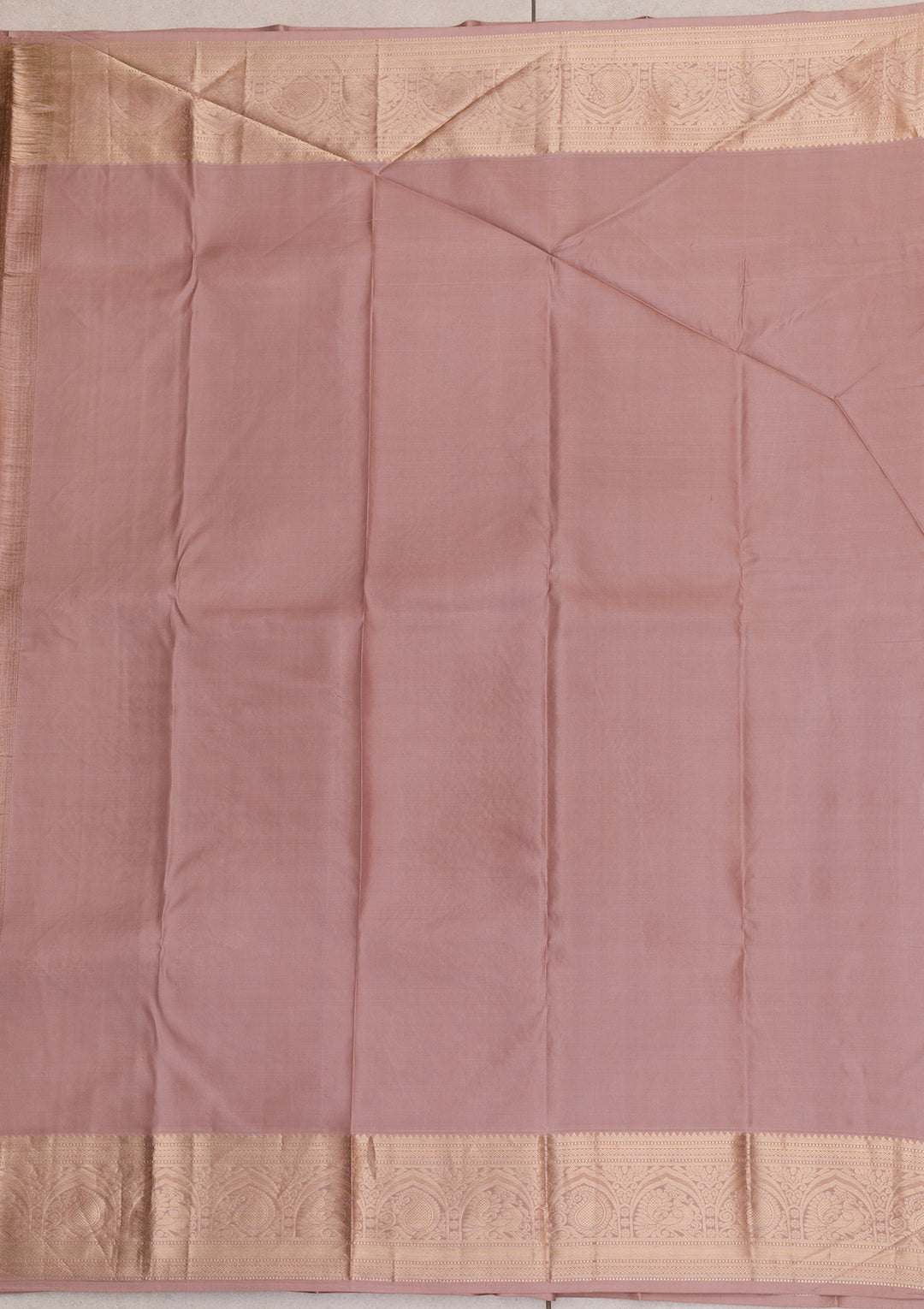 Light Brown Zariwork Kanjivaram Pure Silk Saree