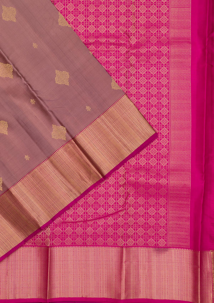 Brown Zariwork Pure Silk Saree