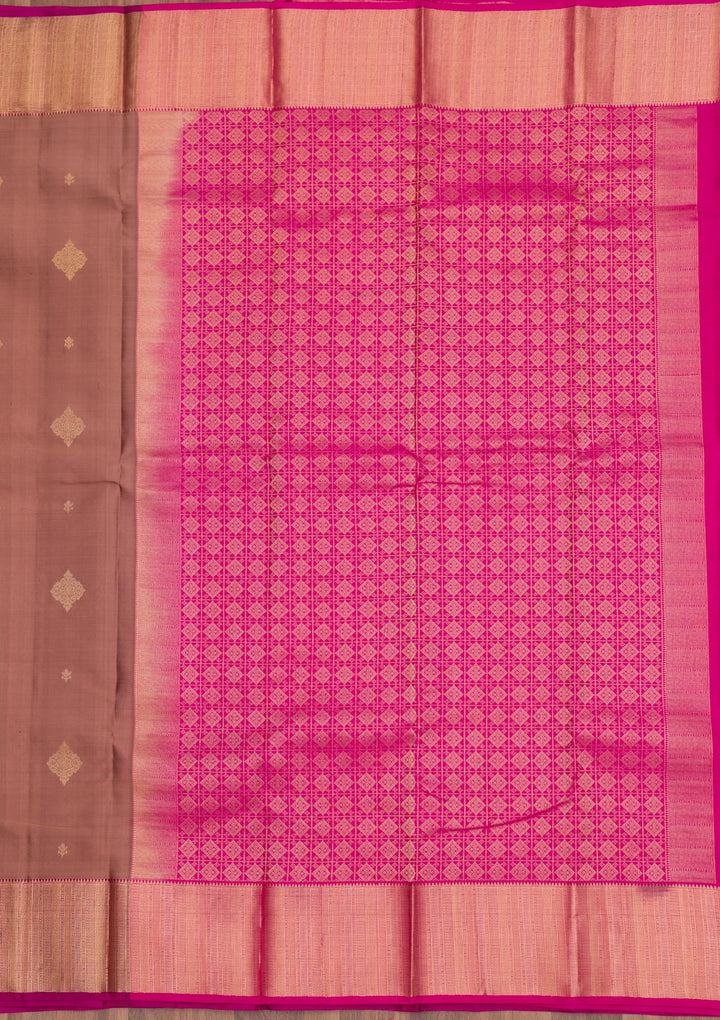Brown Zariwork Pure Silk Saree