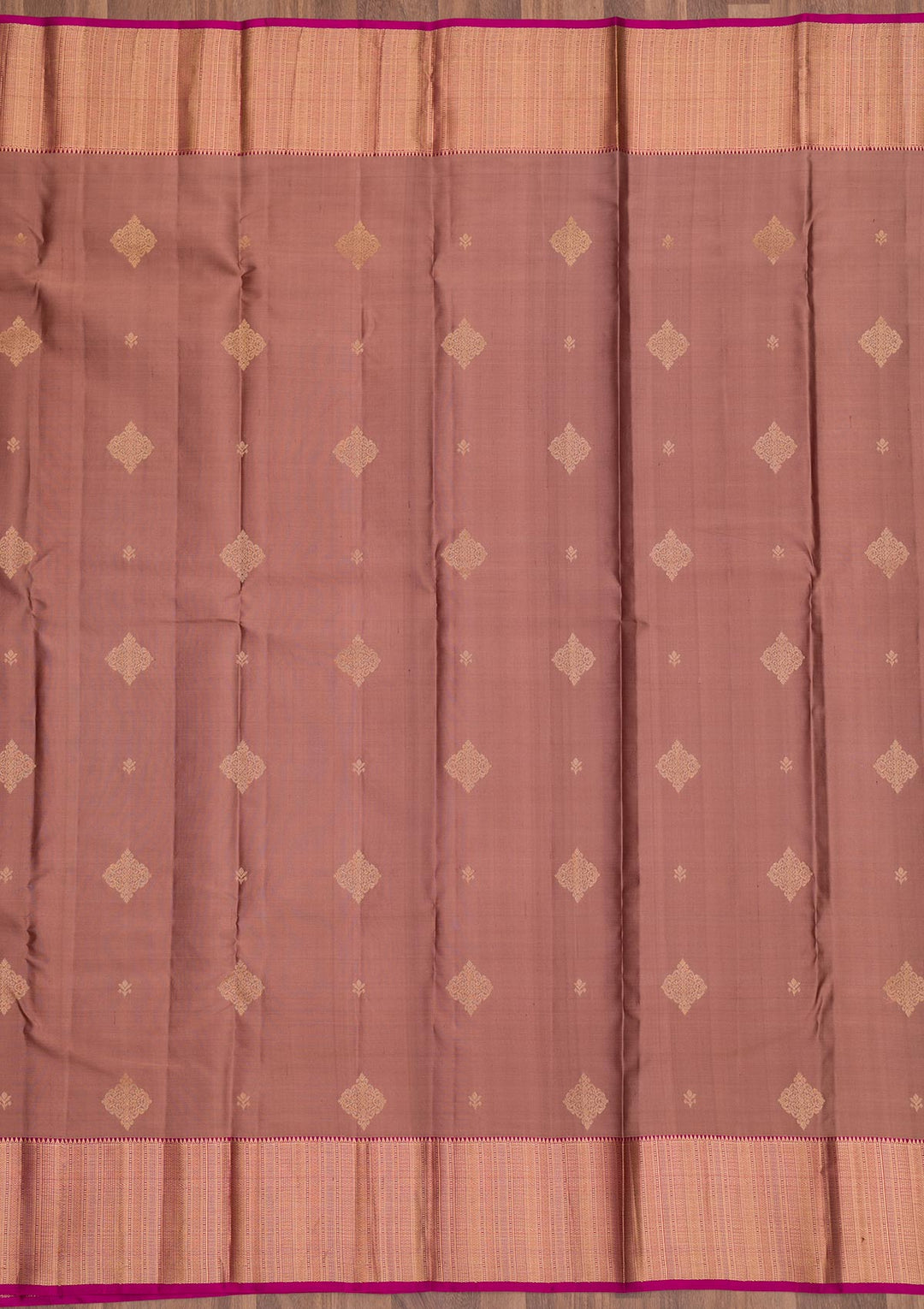Brown Zariwork Pure Silk Saree