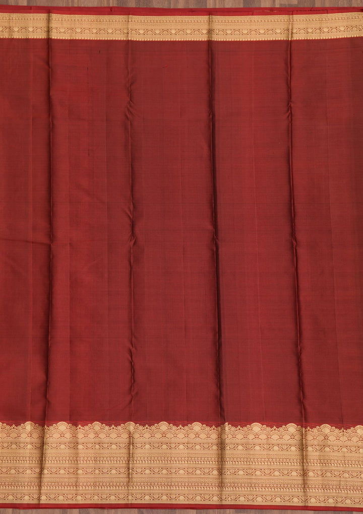 Brown Zariwork Pure Silk Saree