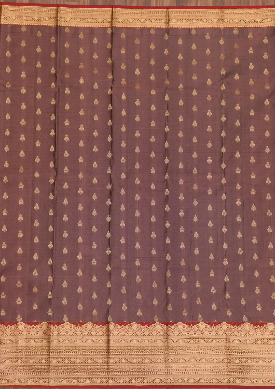 Brown Zariwork Pure Silk Saree