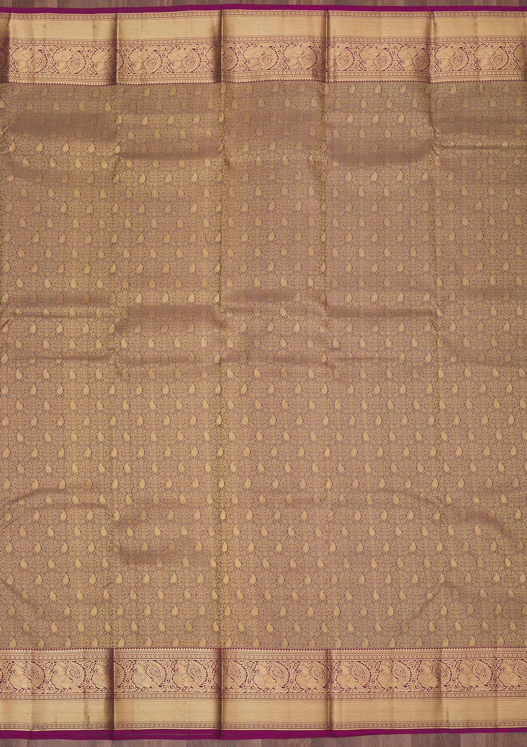 Brown Zariwork Pure Silk Saree