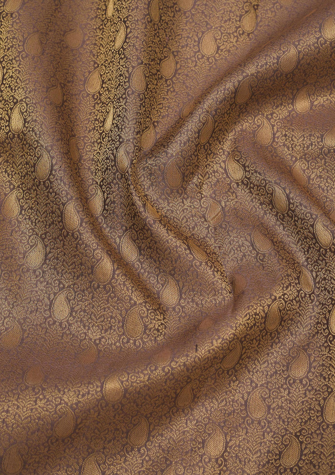 Brown Zariwork Pure Silk Saree