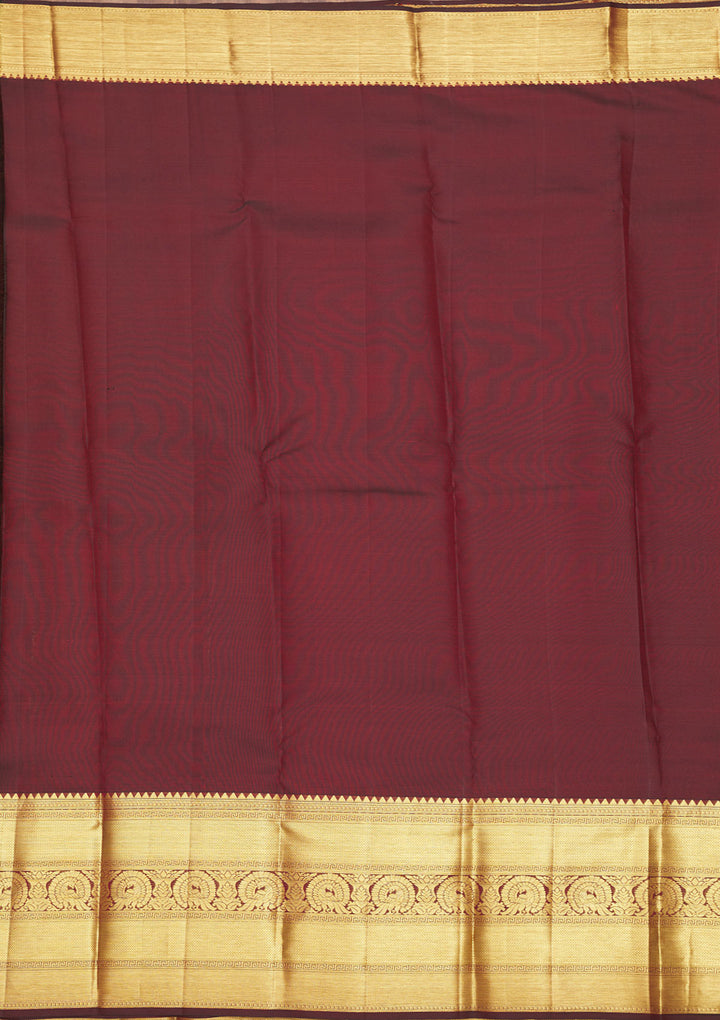 Brown Zariwork Pure Silk Saree