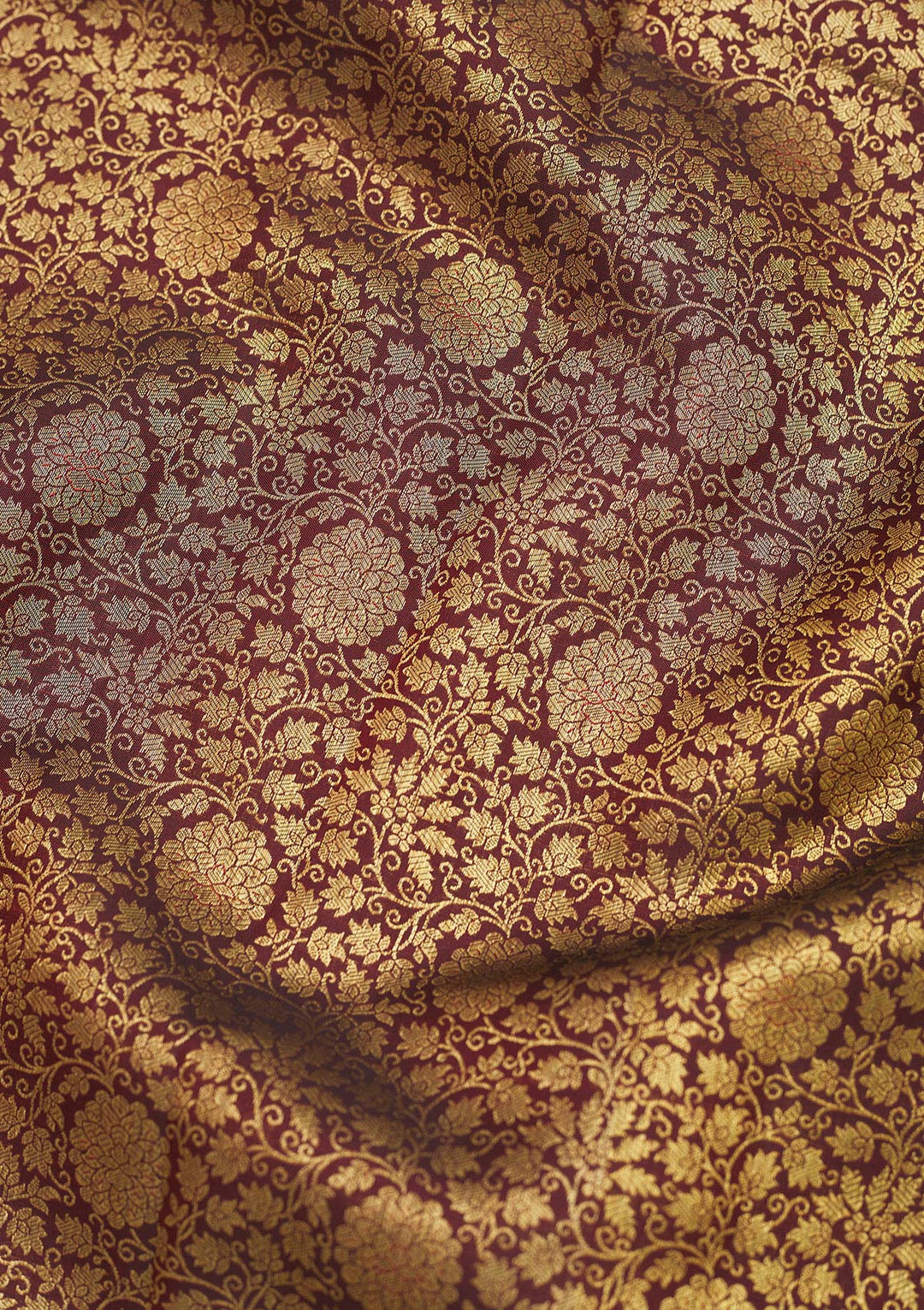 Brown Zariwork Pure Silk Saree