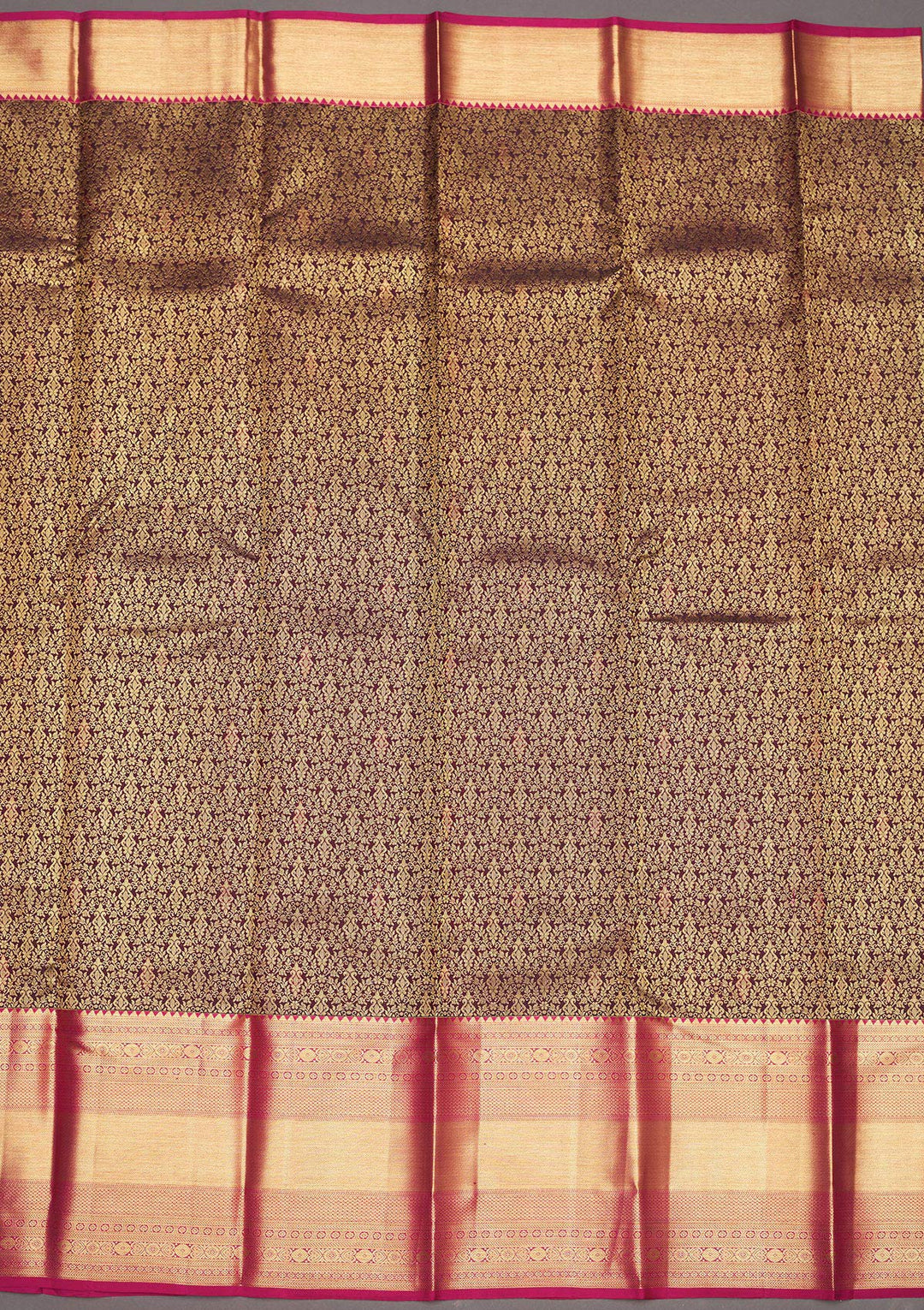 Brown Zariwork Pure Silk Saree