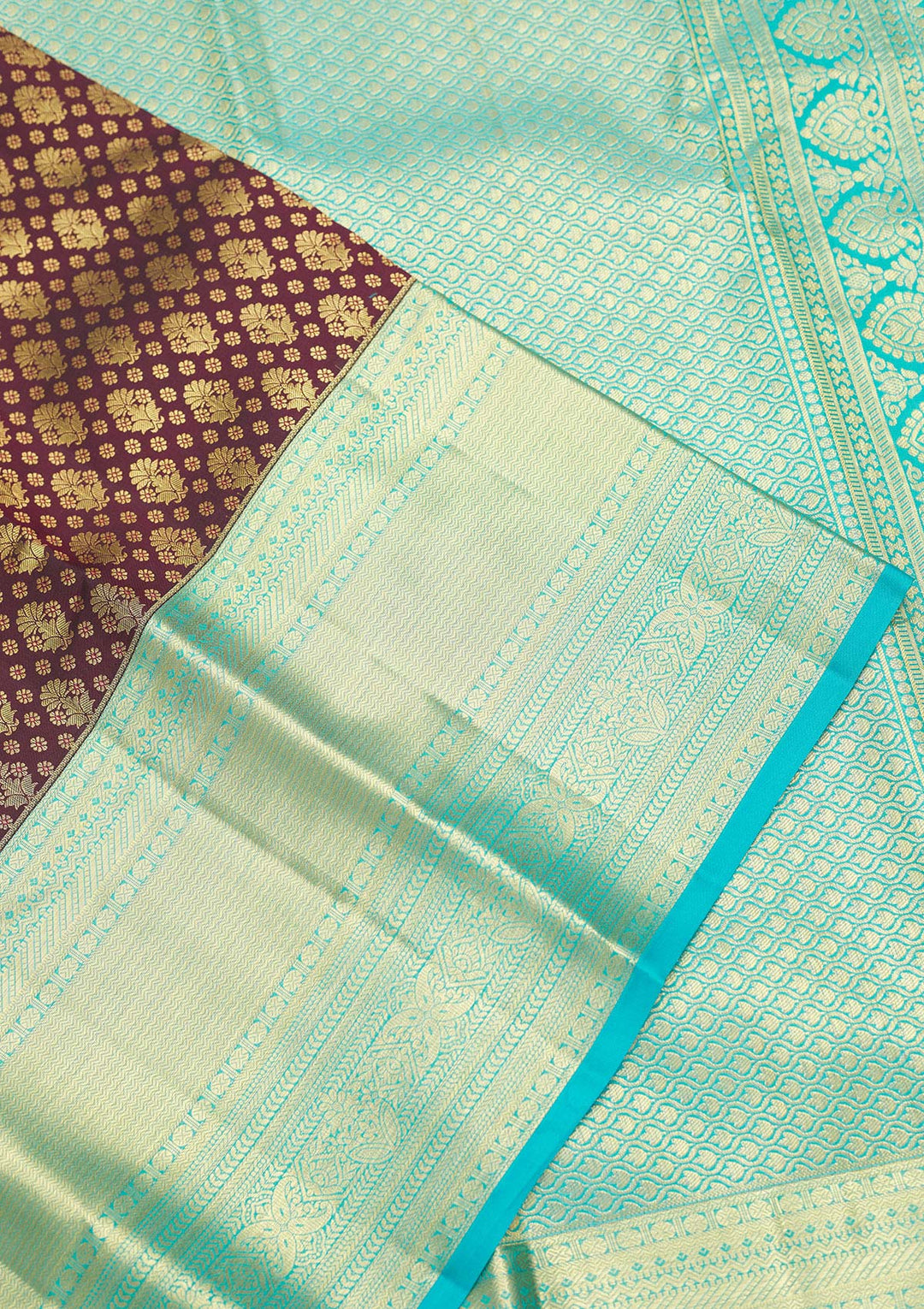 Brown Zariwork Pure Silk Saree