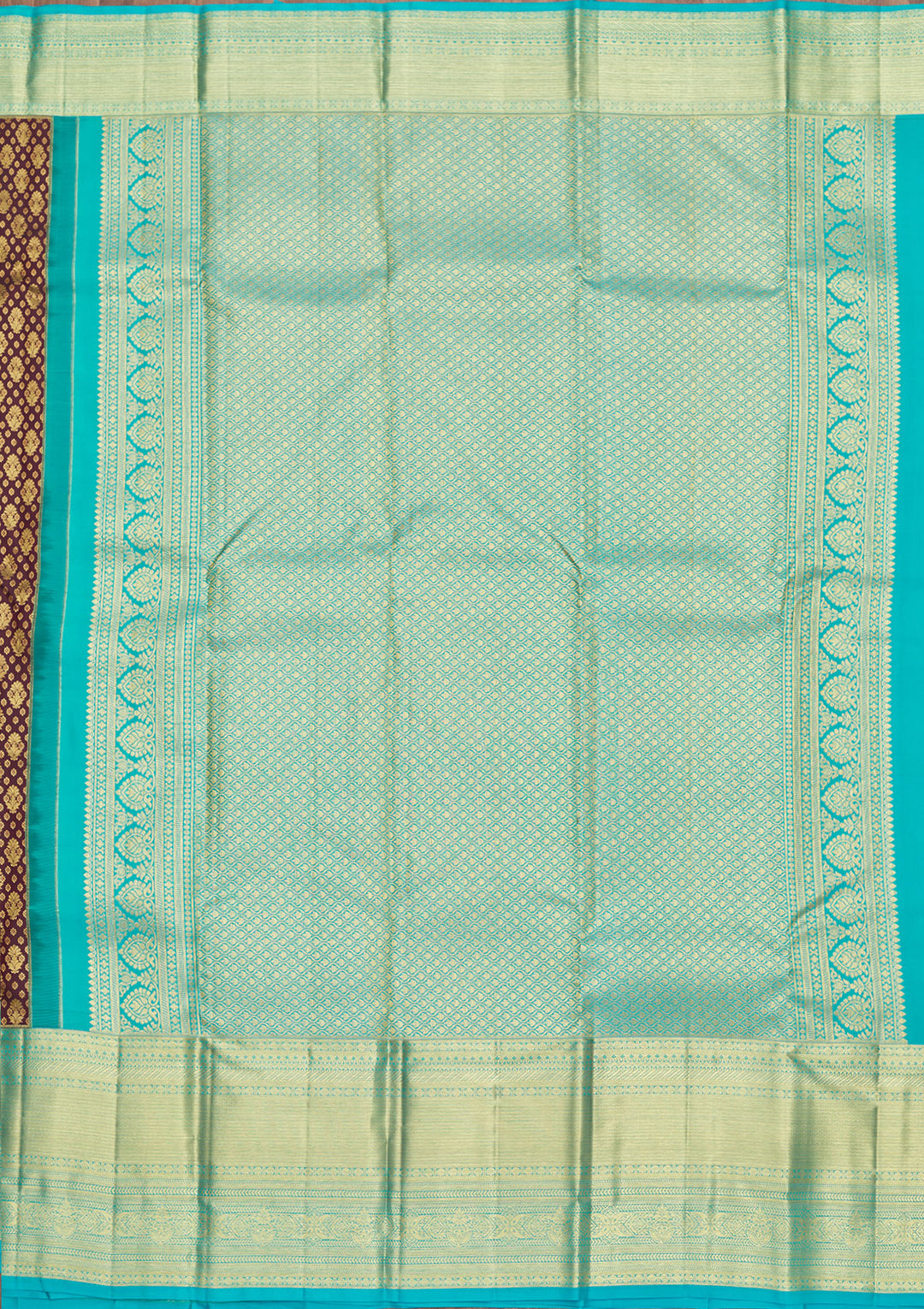 Brown Zariwork Pure Silk Saree