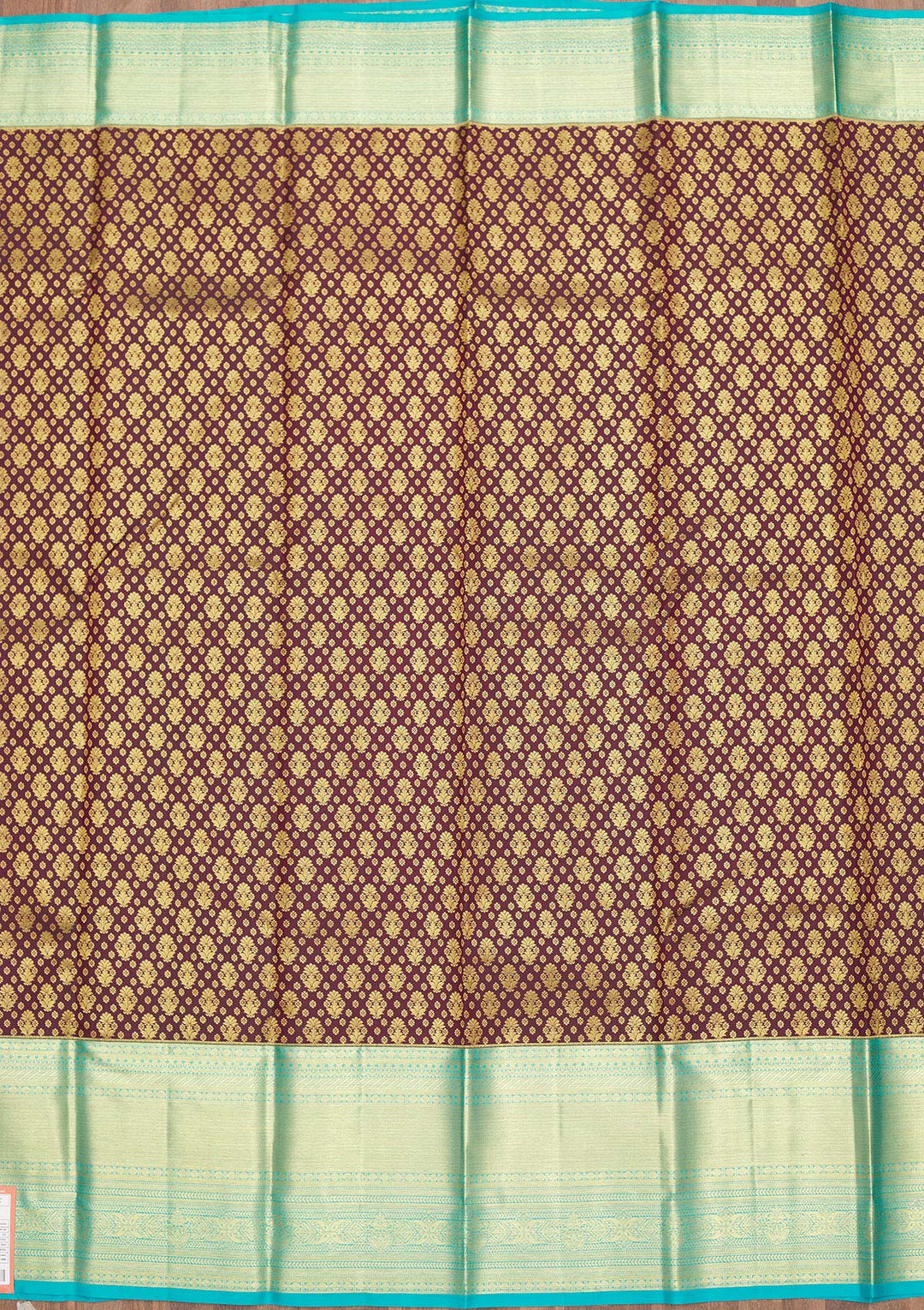 Brown Zariwork Pure Silk Saree