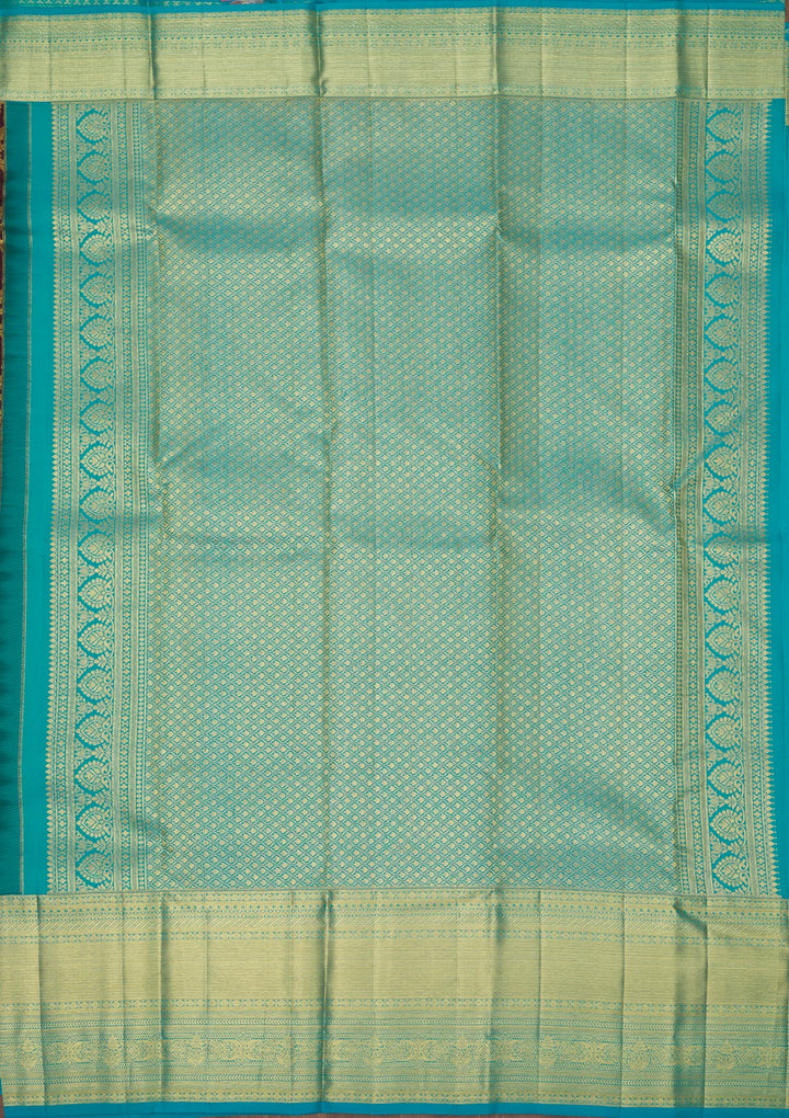 Brown Zariwork Pure Silk Saree