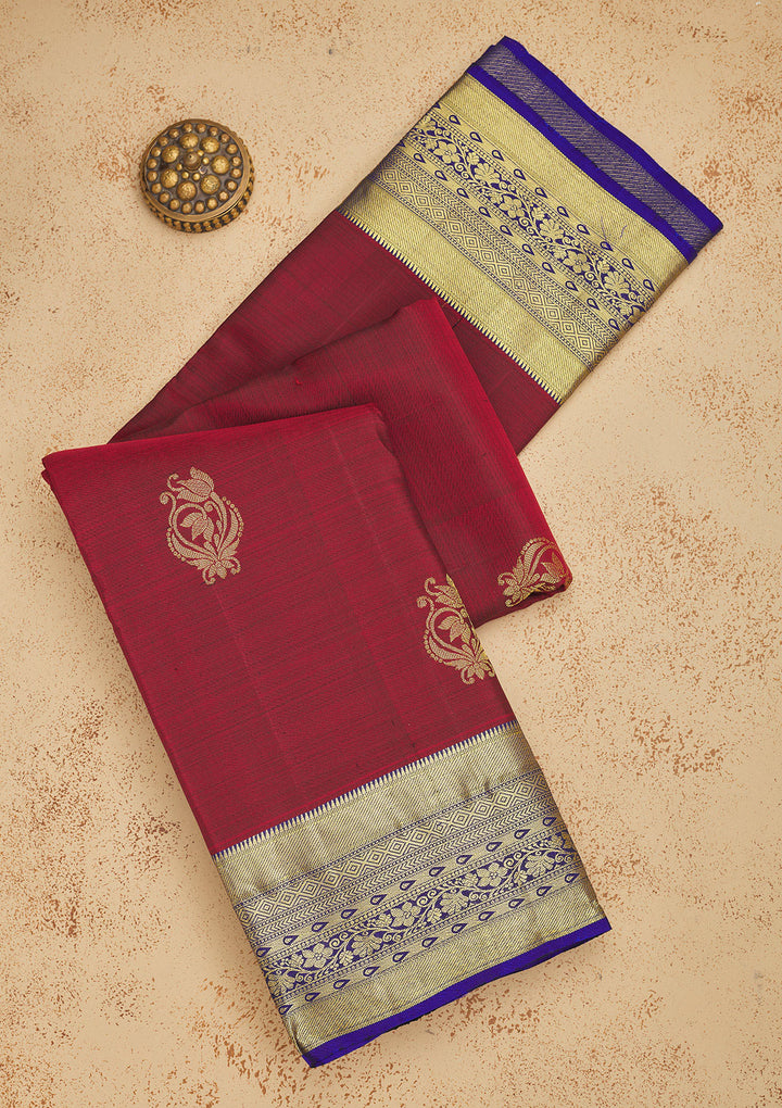Brown Zariwork Pure Silk Saree