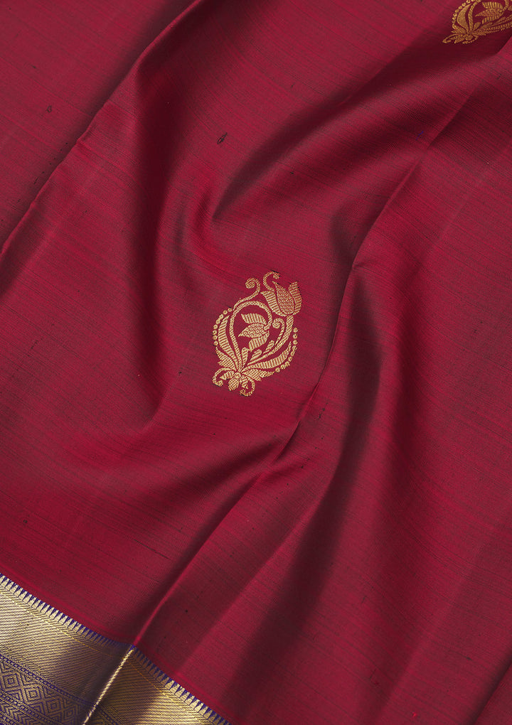Brown Zariwork Pure Silk Saree