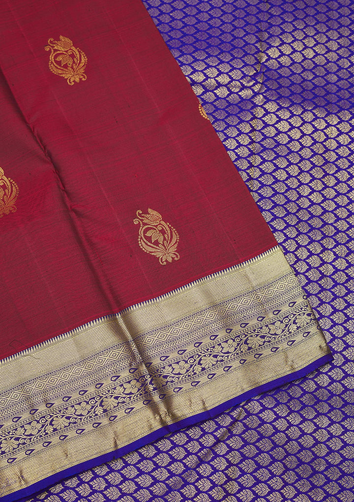 Brown Zariwork Pure Silk Saree