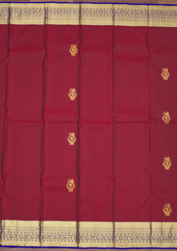 Brown Zariwork Pure Silk Saree