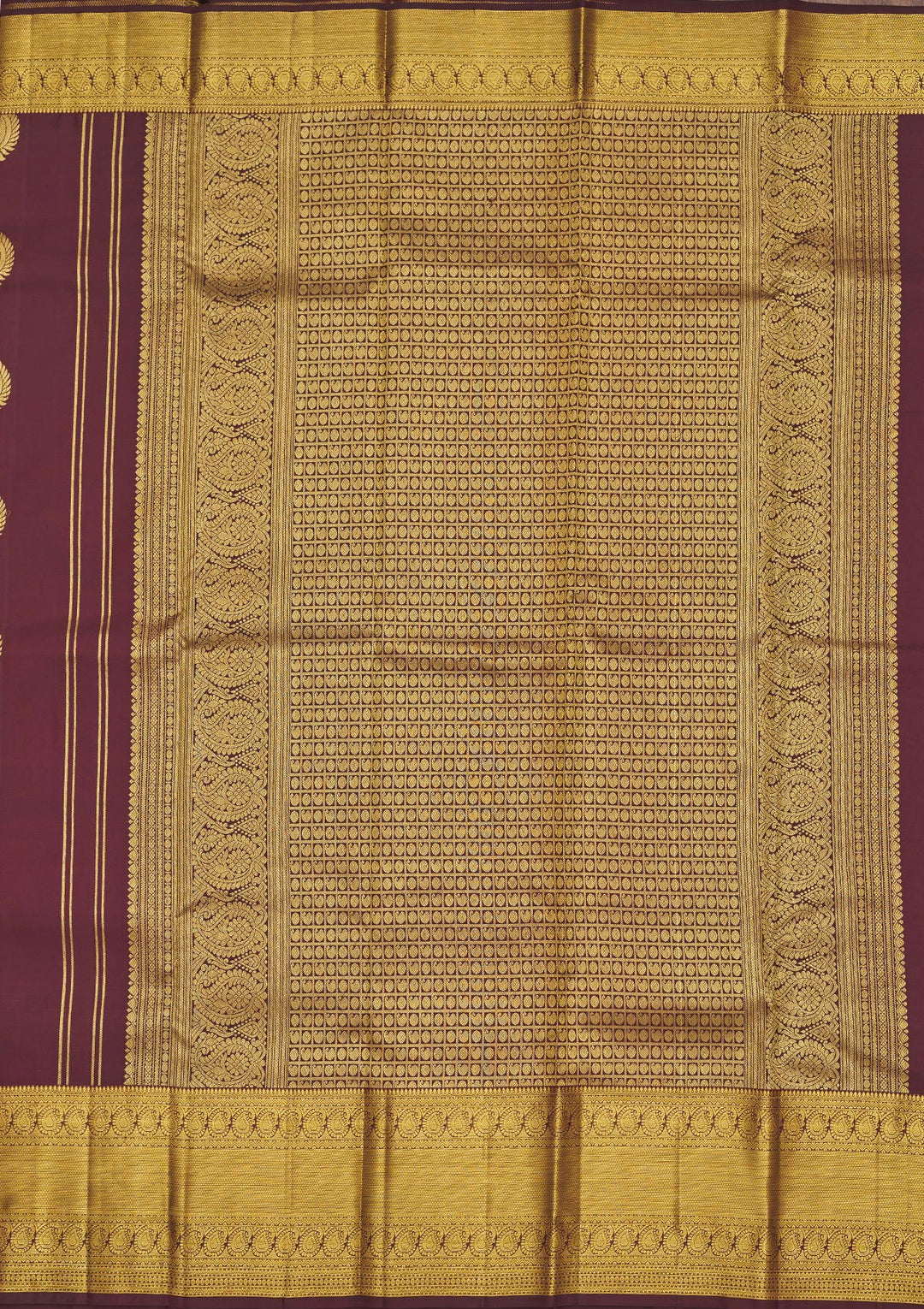 Brown Zariwork Pure Silk Saree