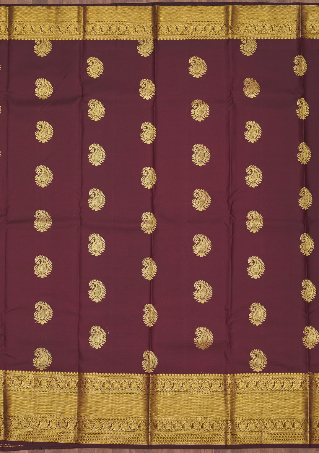 Brown Zariwork Pure Silk Saree