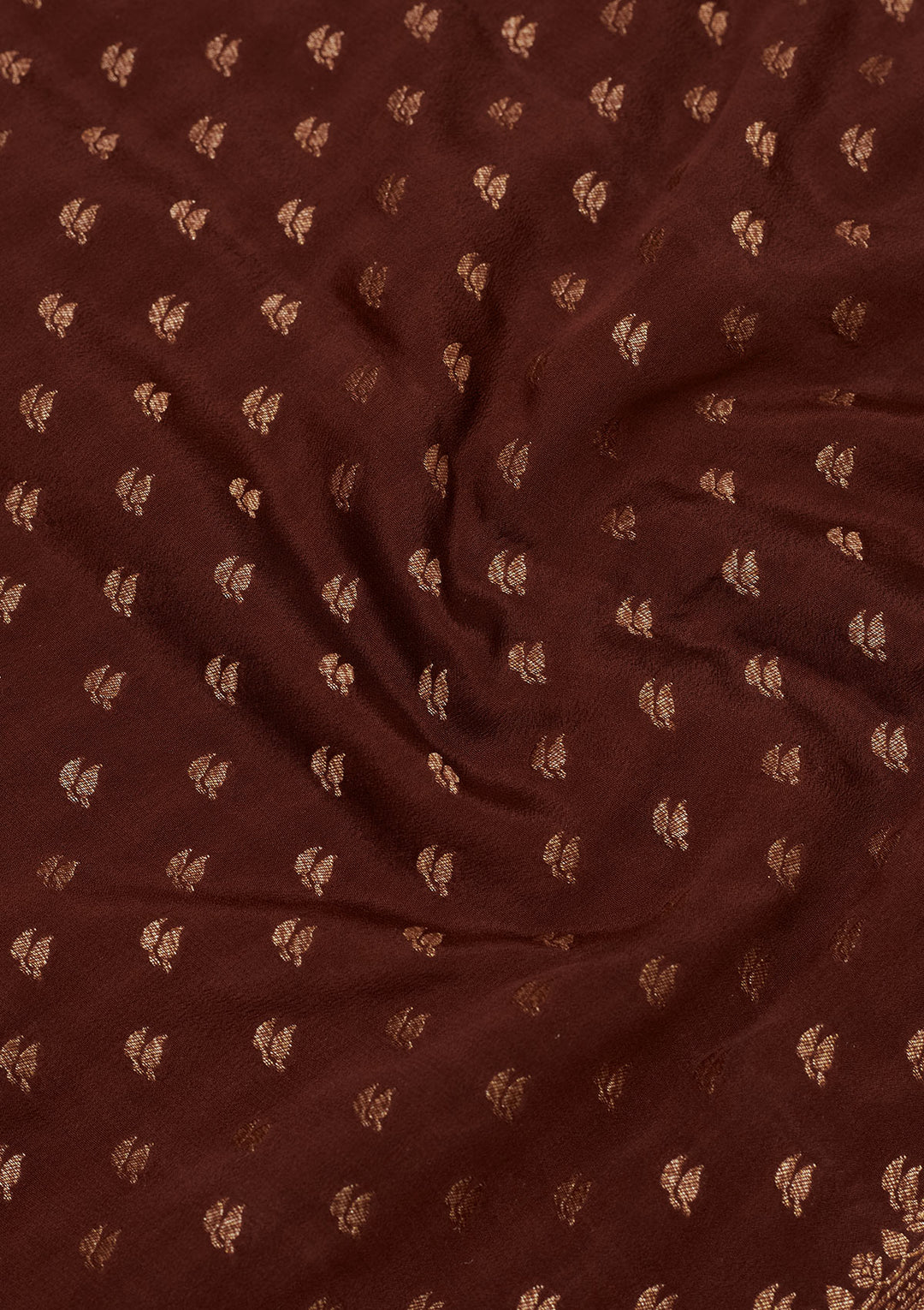 Brown Zariwork Pure Silk Saree