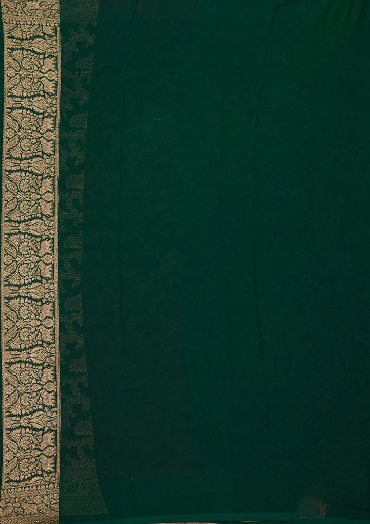 Brown Zariwork Pure Silk Saree