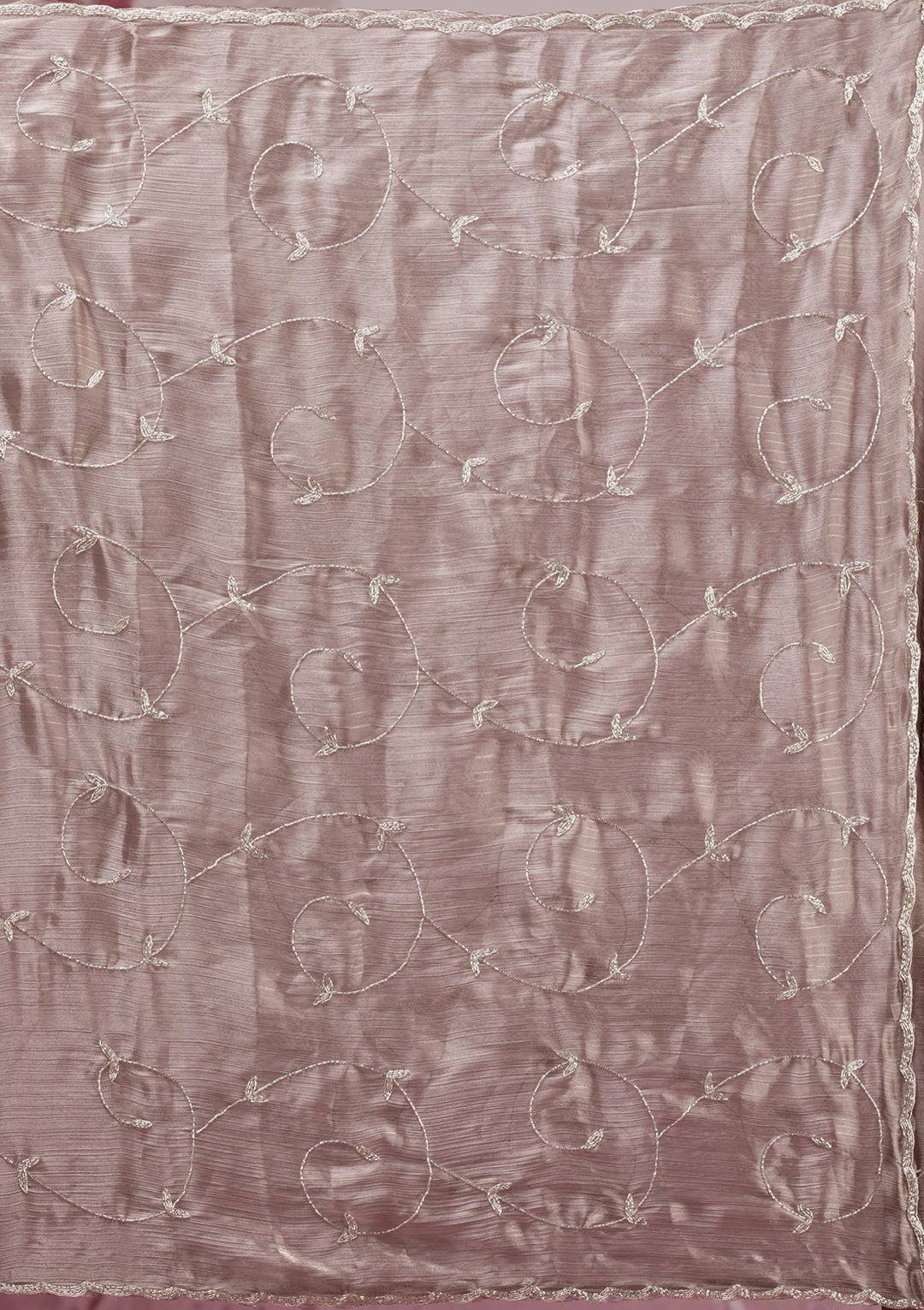 Grey  Cutdana Georgette Saree
