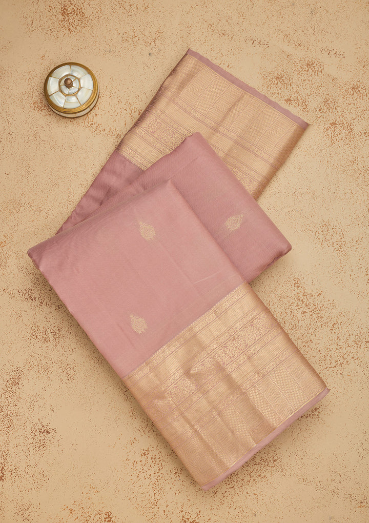 Copper Zariwork Pure Silk Saree