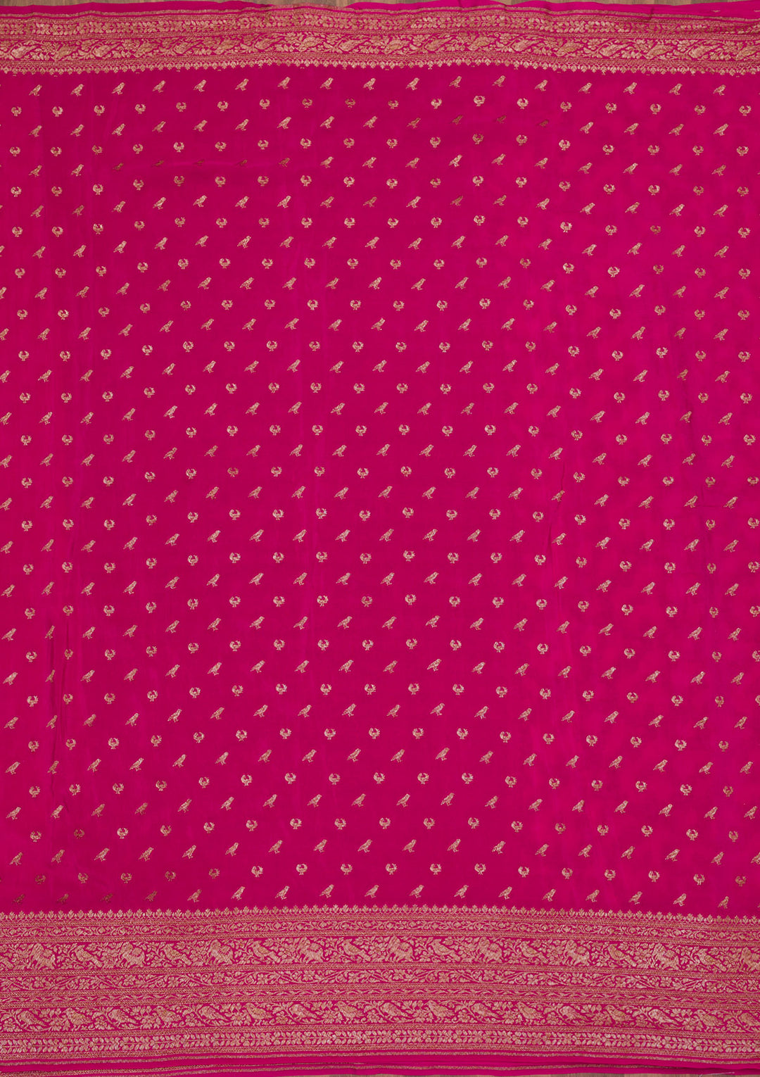 Cream Zariwork Banarasi Pure Silk Saree