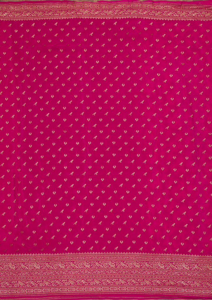 Cream Zariwork Banarasi Pure Silk Saree