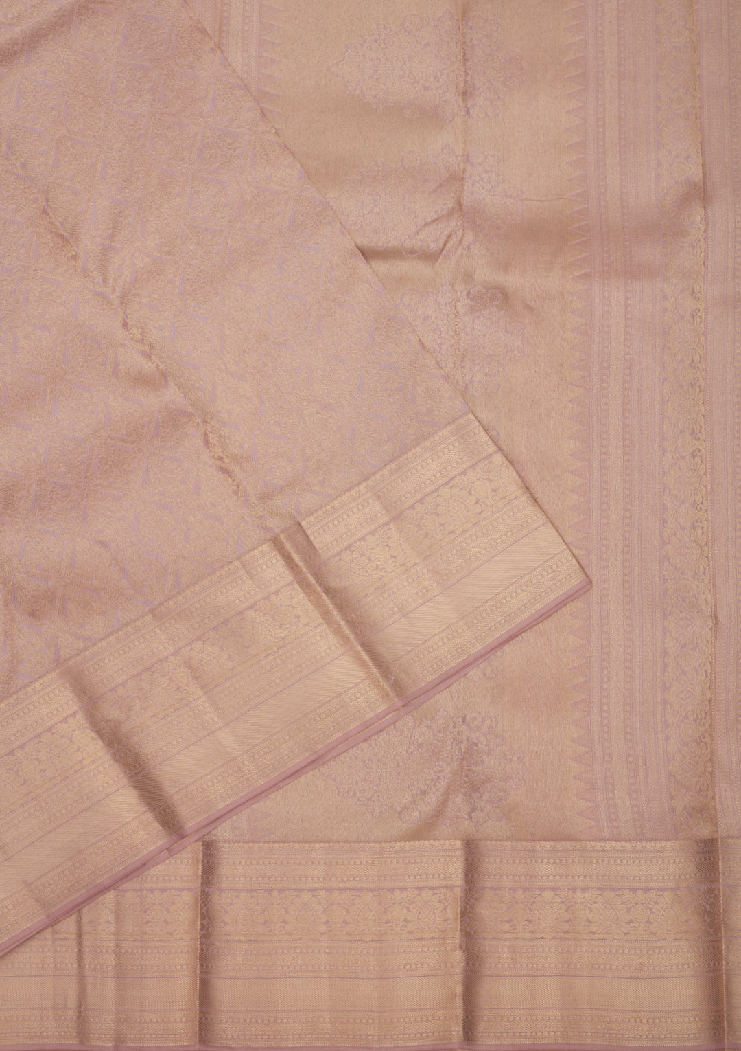 Cream Zariwork Pure Silk Saree