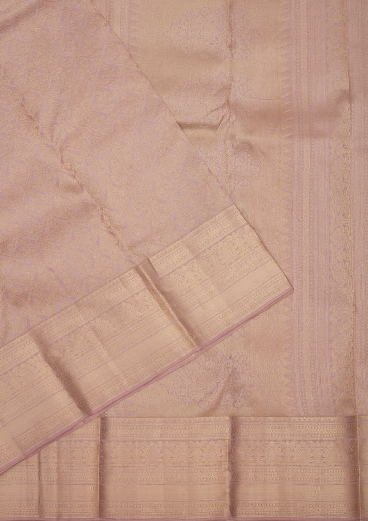 Cream Zariwork Pure Silk Saree