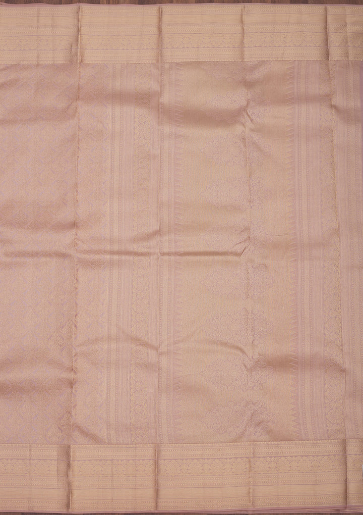 Cream Zariwork Pure Silk Saree