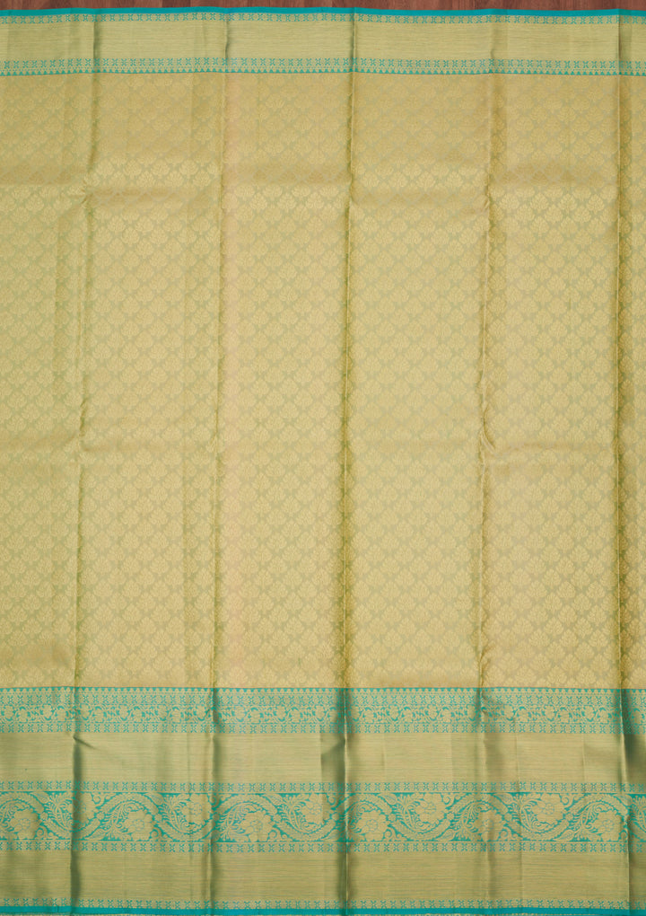 Cream Zariwork Pure Silk Saree