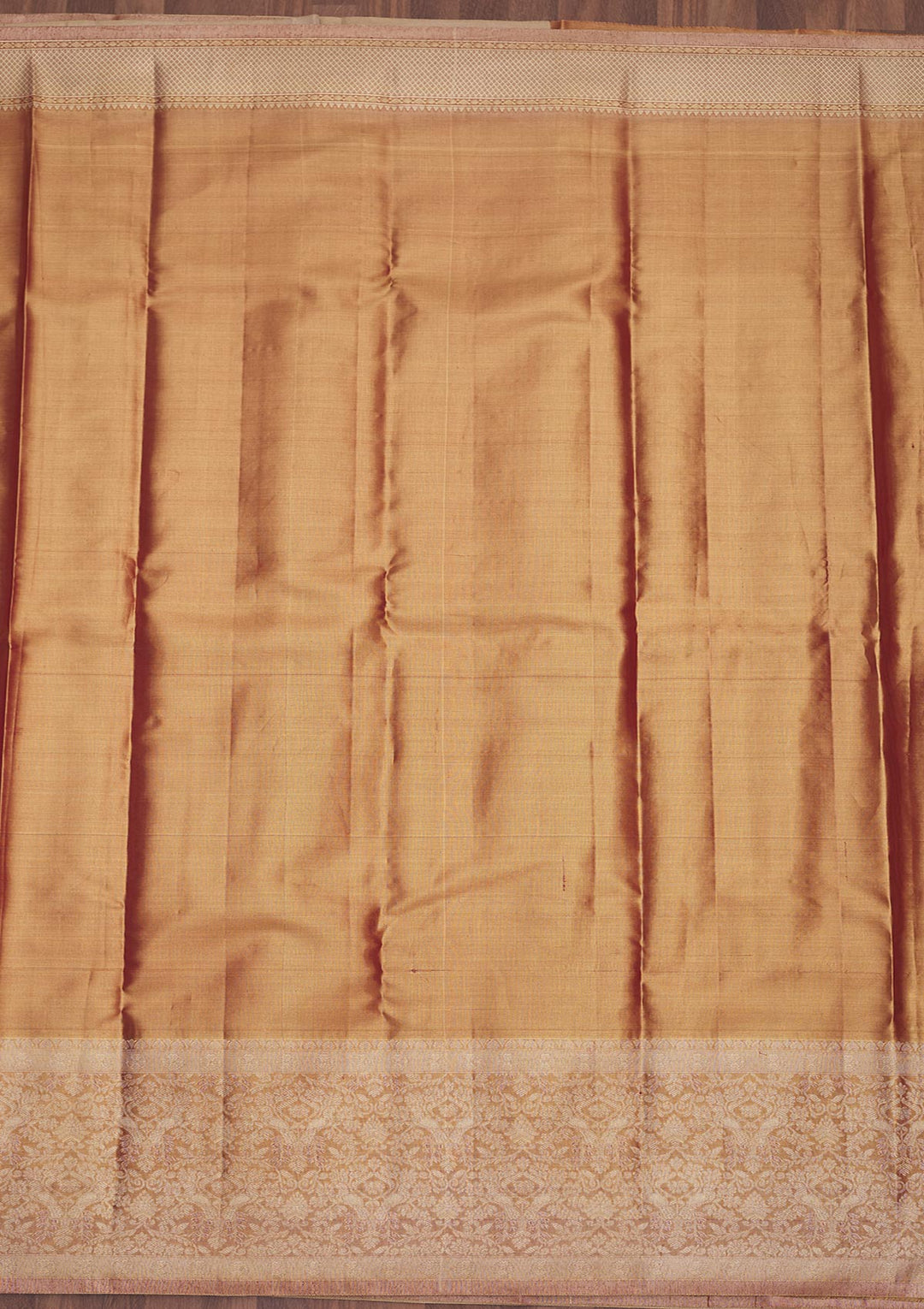 Cream Zariwork Pure Silk Saree