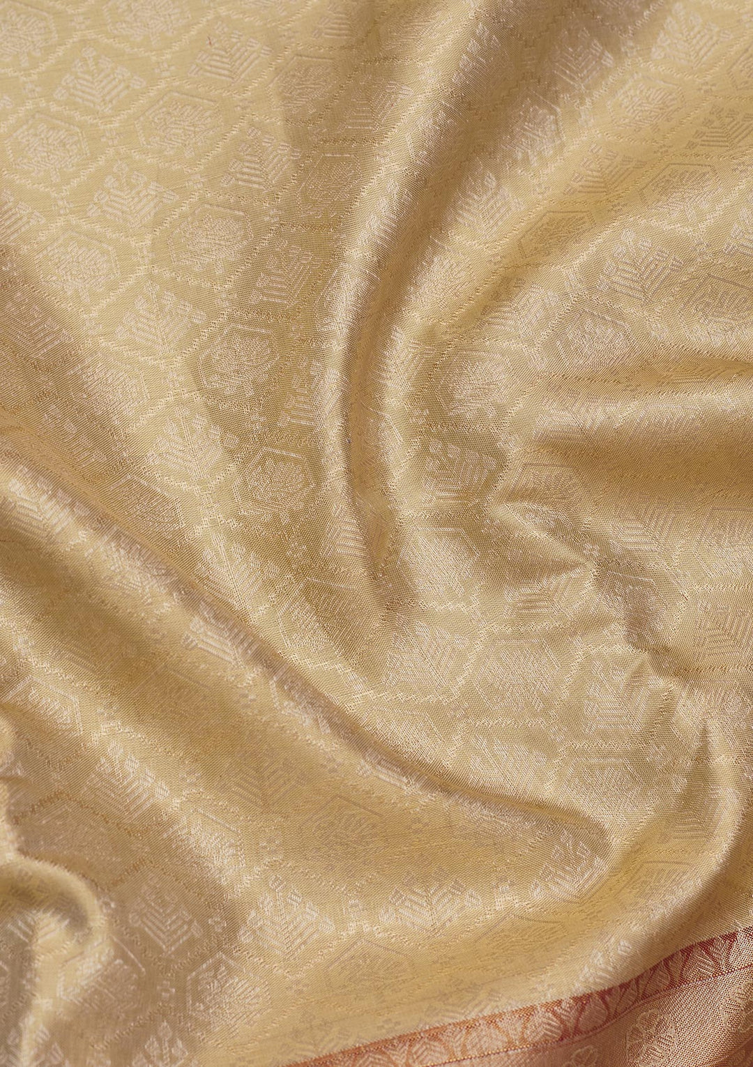 Cream Zariwork Pure Silk Saree