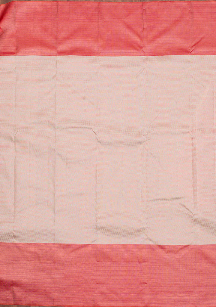 Cream Zariwork Pure Silk Saree