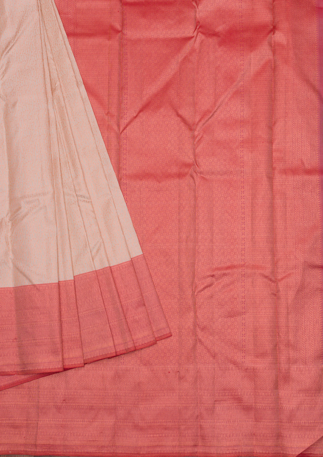 Cream Zariwork Pure Silk Saree