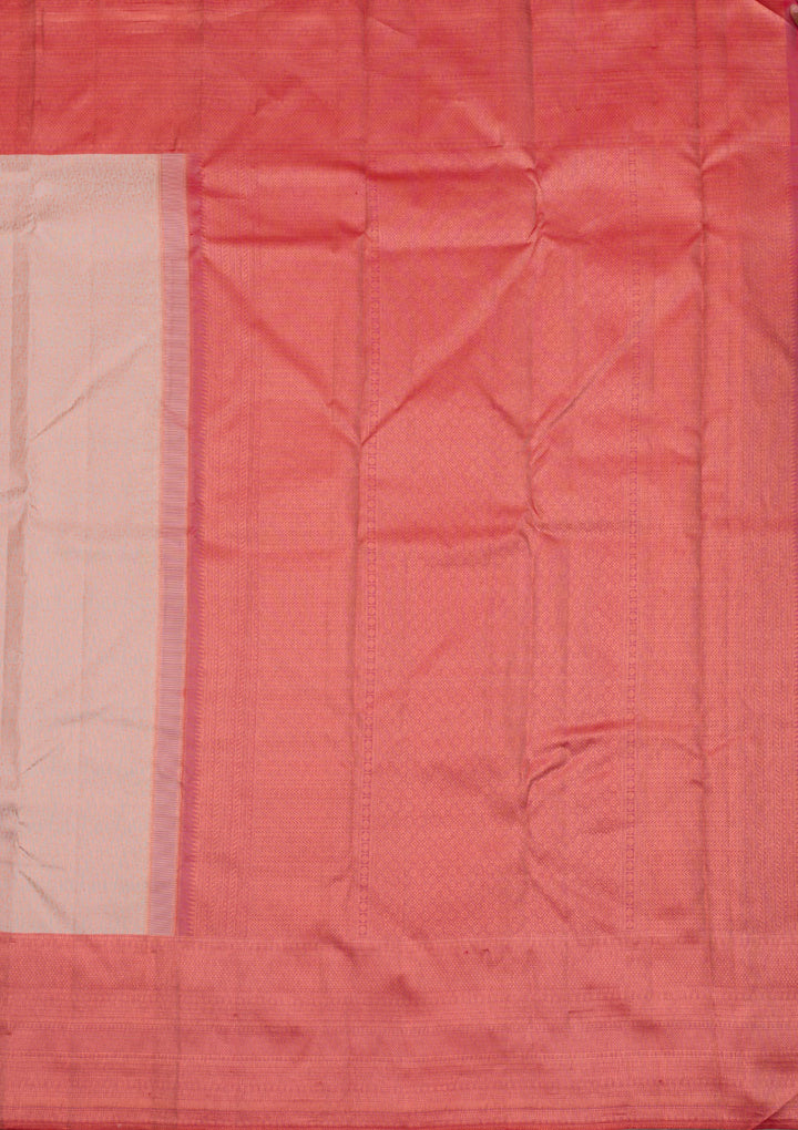 Cream Zariwork Pure Silk Saree