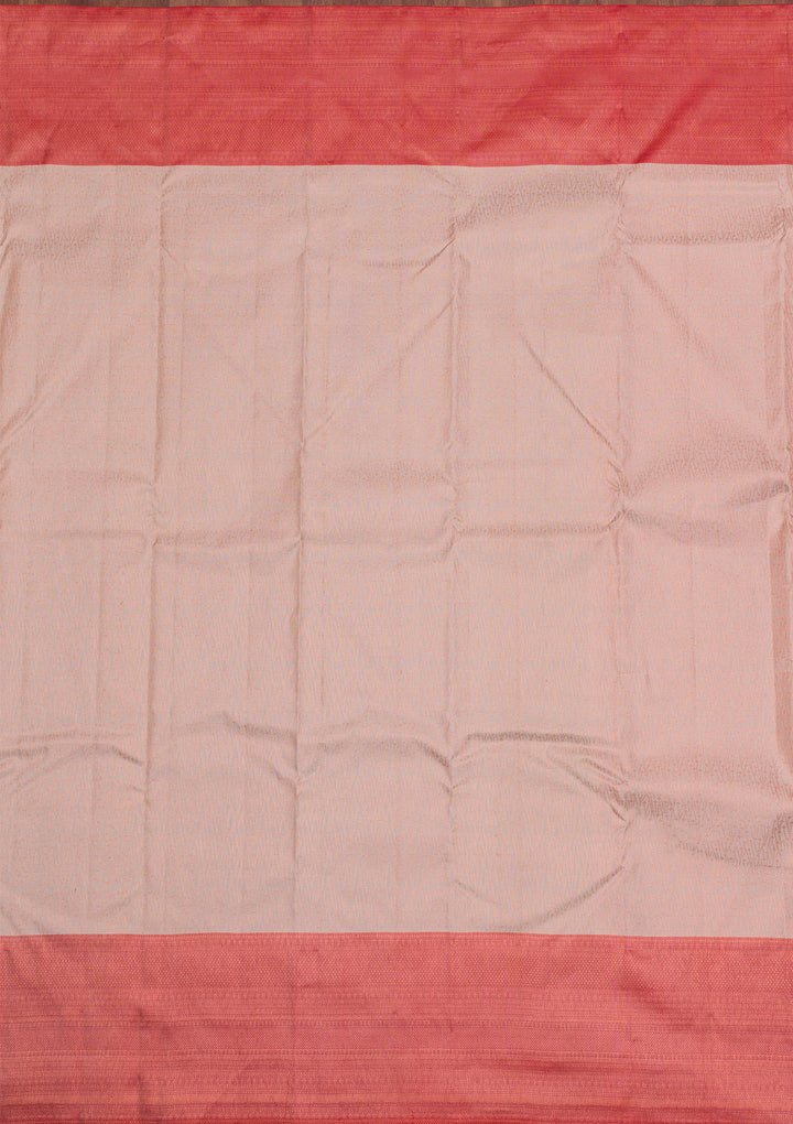 Cream Zariwork Pure Silk Saree