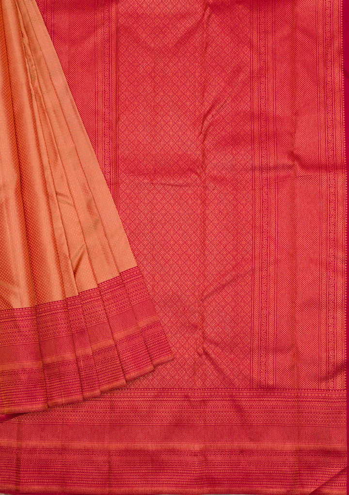 Cream Zariwork Pure Silk Saree